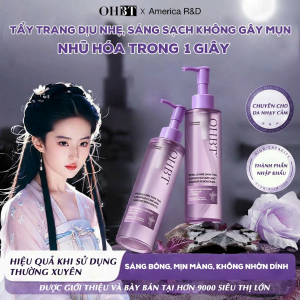 Dầu Tẩy Trang Trà Đen Tía Tô OHBT Perilla & Dark Tea Luxurious Care & Makeup Remover Oli 185ml