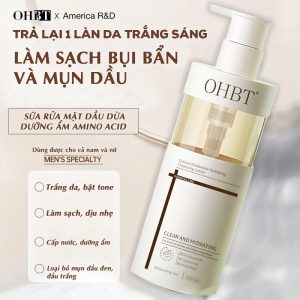Sữa Rửa Mặt Dưỡng Ẩm Tinh Dầu Dừa - OHBT Cocoyl Glutamate Hydrating Cleansing Lotion OHBT